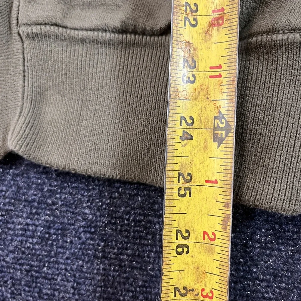 Lululemon‎ Sweater Mens Medium Green Full Zip Knit High Collar Thumbholes Logo